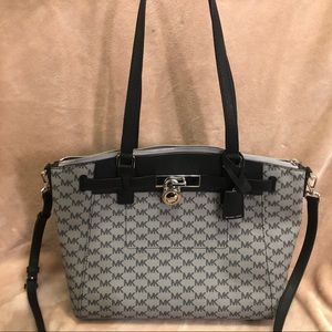 NWT MICHAEL KORS HAMILTON TRAVELER SATCHEL BLK